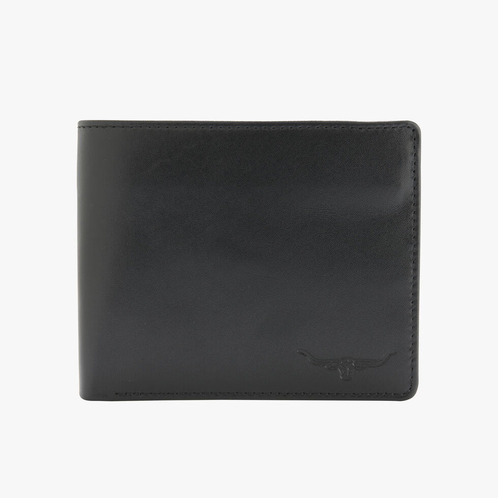 Closed R.M.Williams Tri-Fold Wallet in Black