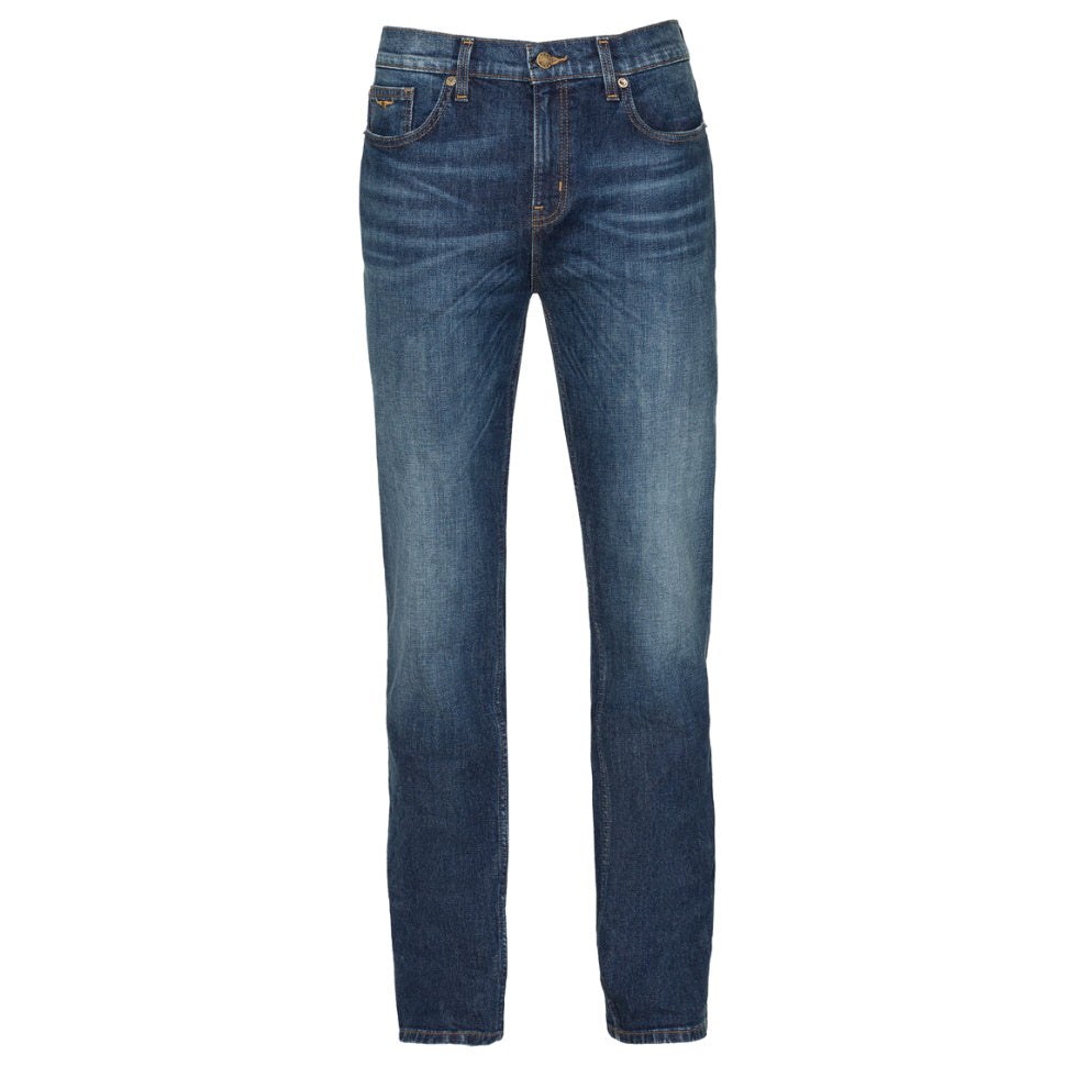 R.M.Williams Mens Ramco Mid Rise Regular Fit Denim Jeans in Medium Wash
