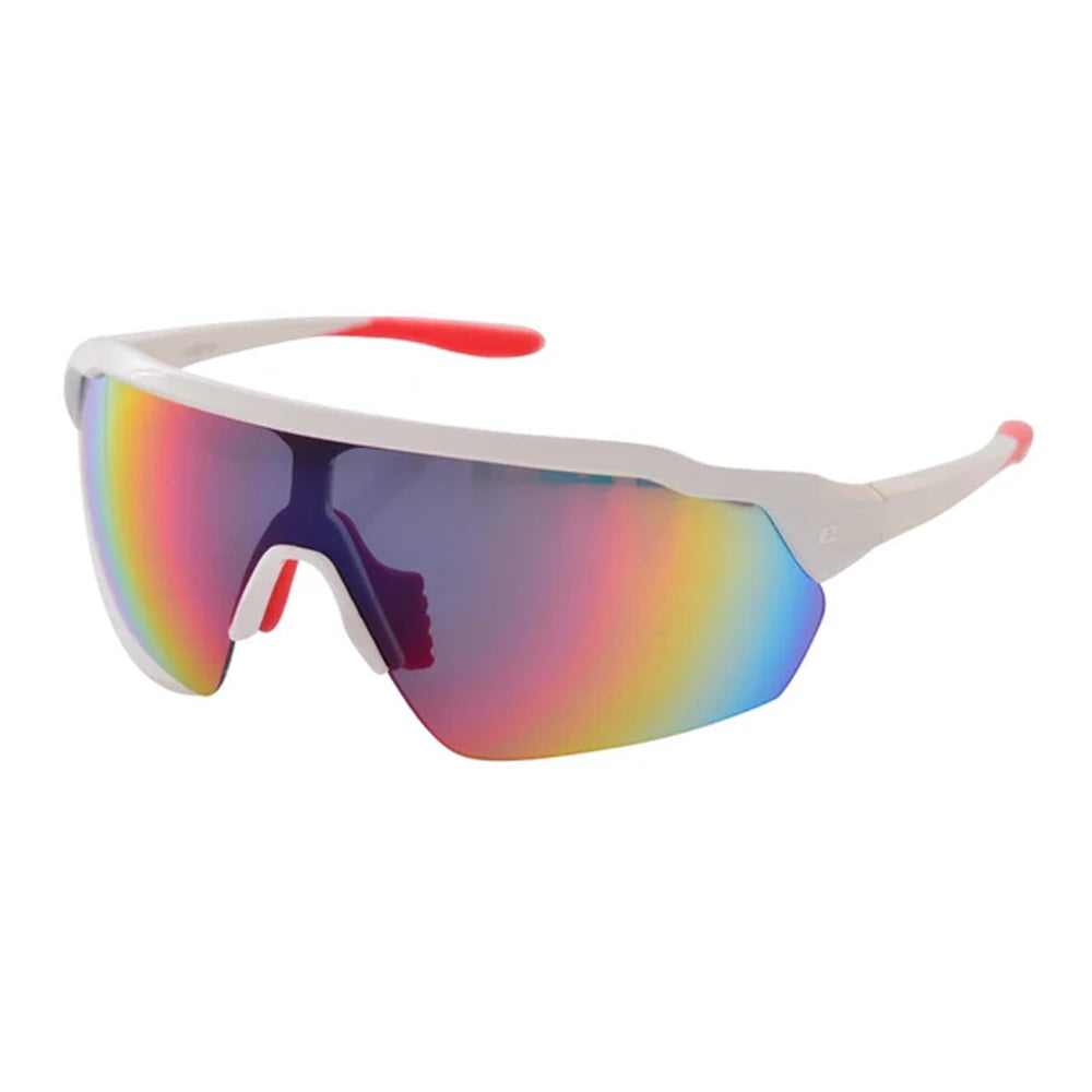 Euro Breeze Metallic White Frame Mirror Coated Sunglasses