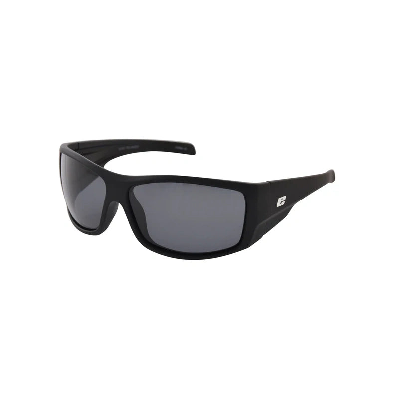 Euro Cage Polarized Black Frame Grey Lens Sunglasses