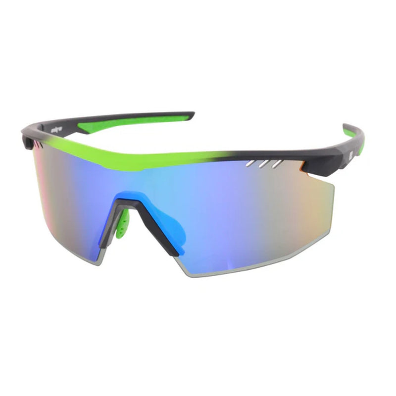Euro Zoom Black/Green Frame Mirror Coated Sunglasses