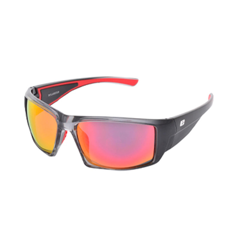 Euro Skull Polarized Red Mirror Lens Sunglasses