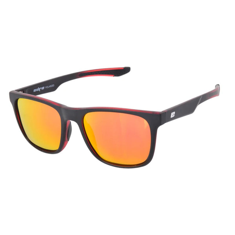 Euro Byron Black Frame Grey Polarized Red Mirror Lens Sunglasses