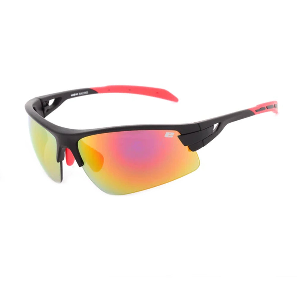 Euro Descent Black Frame Mirror Coated Sunglasses