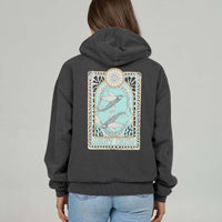 Back of faded black Salty Crew Women's Zodiac Hoodie