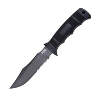 SOG Seal Pup Serrated Fixed Blade Knife with Kydex Sheath