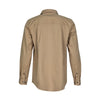 Back view of Spika Mens GO Half Button Work Shirt in Light Tan