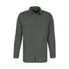 Front view of Spika Mens GO Long Sleeve Work Shirt in Washed Green