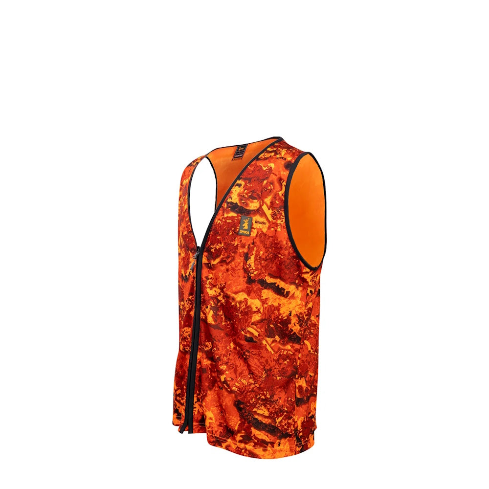 Side view of Spika Ranger Vest in Biarri Blaze Camo