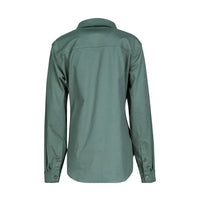 Back view of Spika Womens GO Long Sleeve Work Shirt in Teal
