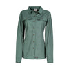 Front view of Spika Womens GO Long Sleeve Work Shirt in Teal