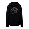 Black Spika hoodie with Spika Outdoors logo on back