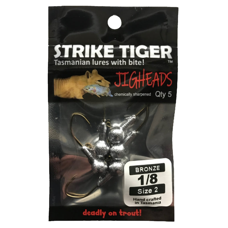 Strike Tiger Jighead (Size 2 X 1/8 Inch) 5 Pack Bronze Hook
