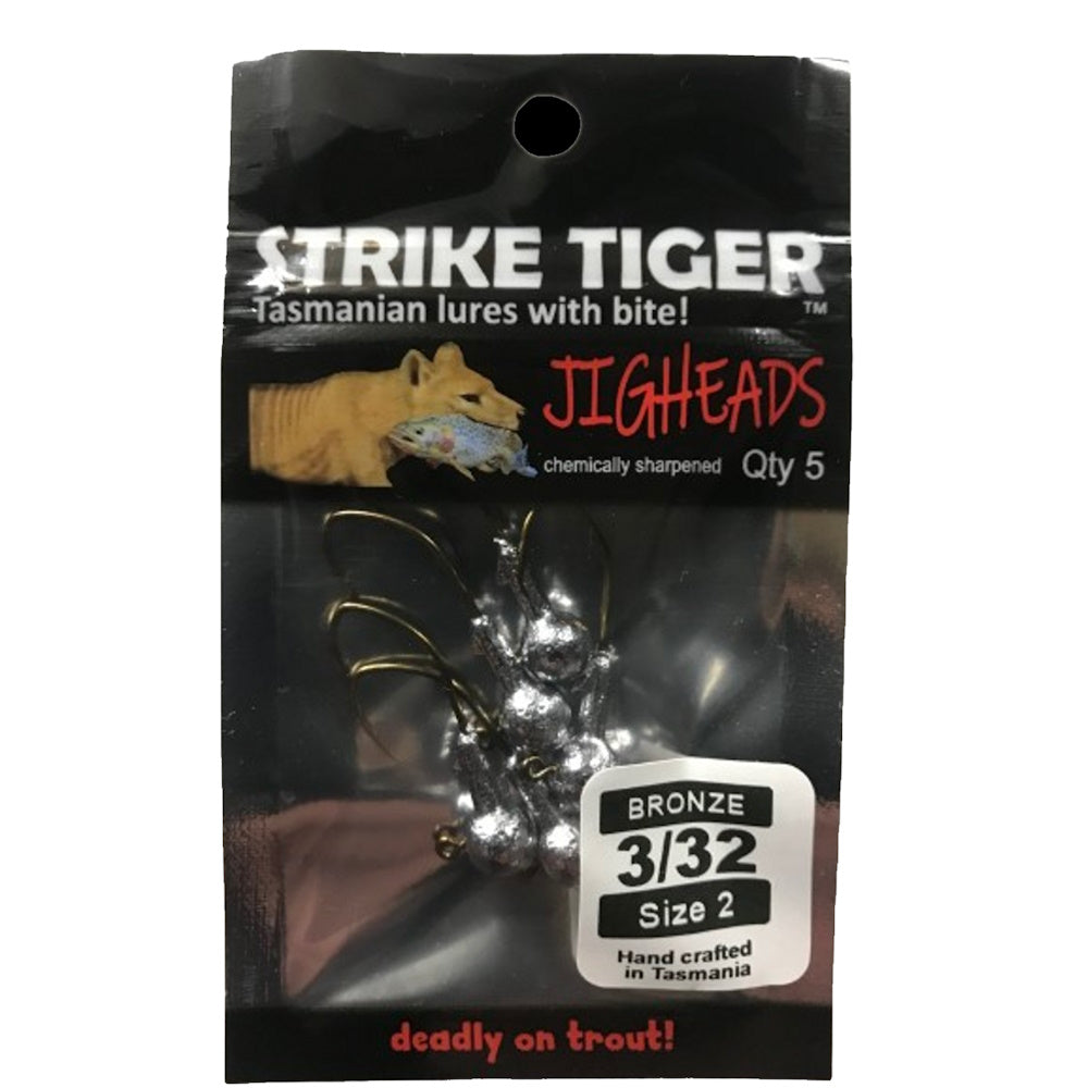 Strike Tiger Jighead (Size 2 X 3/32 Inch) 5 Pack Bronze Hook