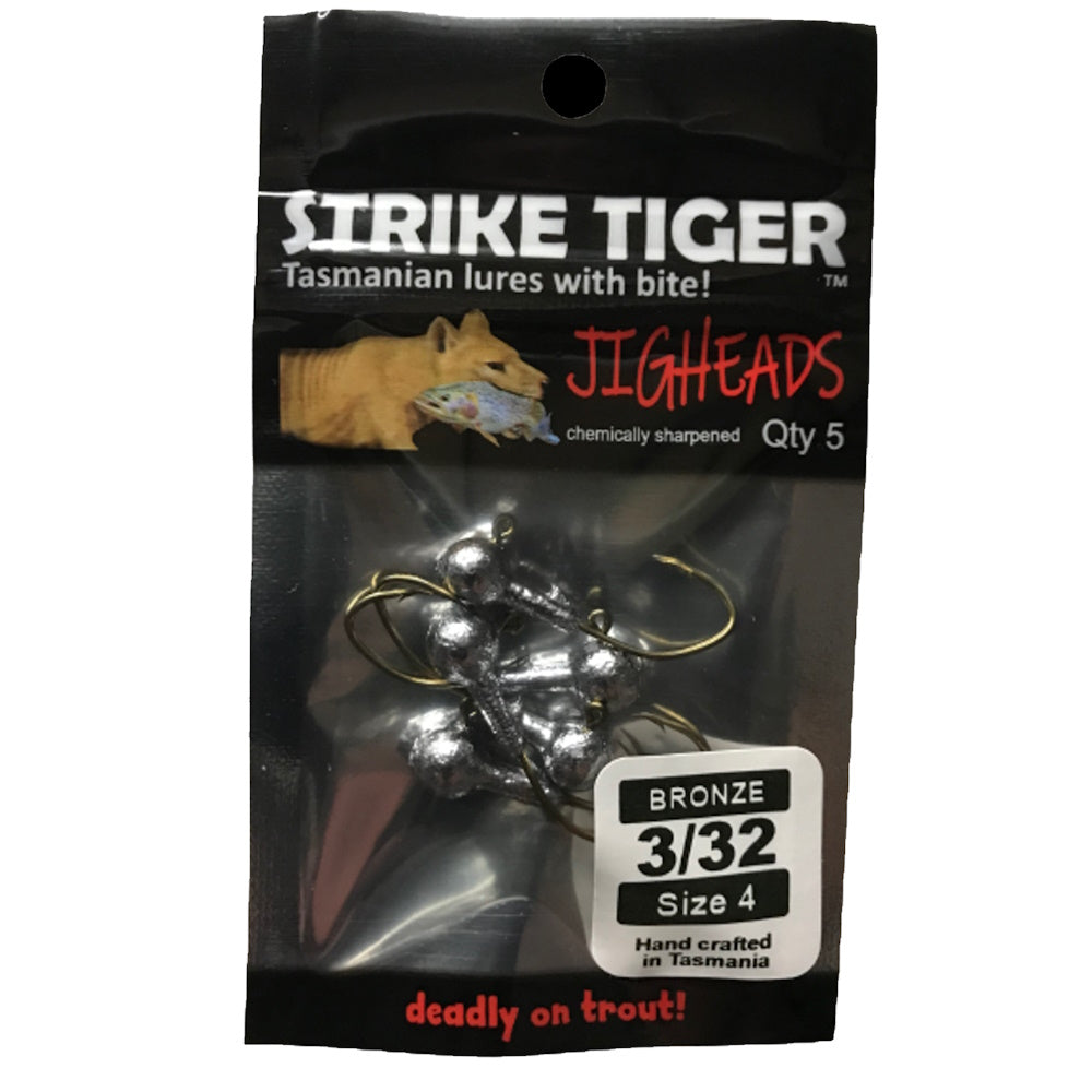 Strike Tiger Jighead (Size 4 X 3/32 Inch) 5 Pack Bronze Hook