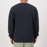 Back view of Swanndri Mens Mulford Crew in Navy