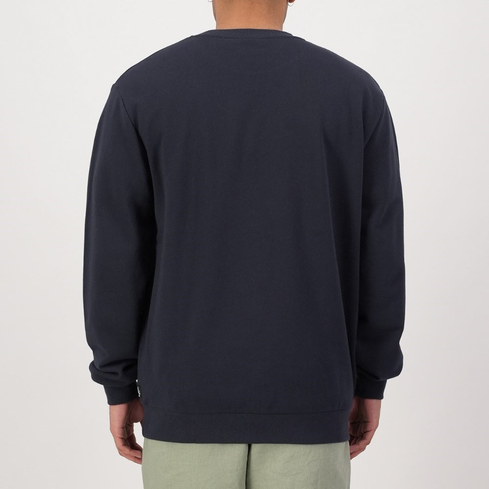 Back view of Swanndri Mens Mulford Crew in Navy