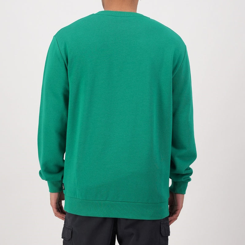 Back view of Swanndri Mens Mulford Crew in Pine