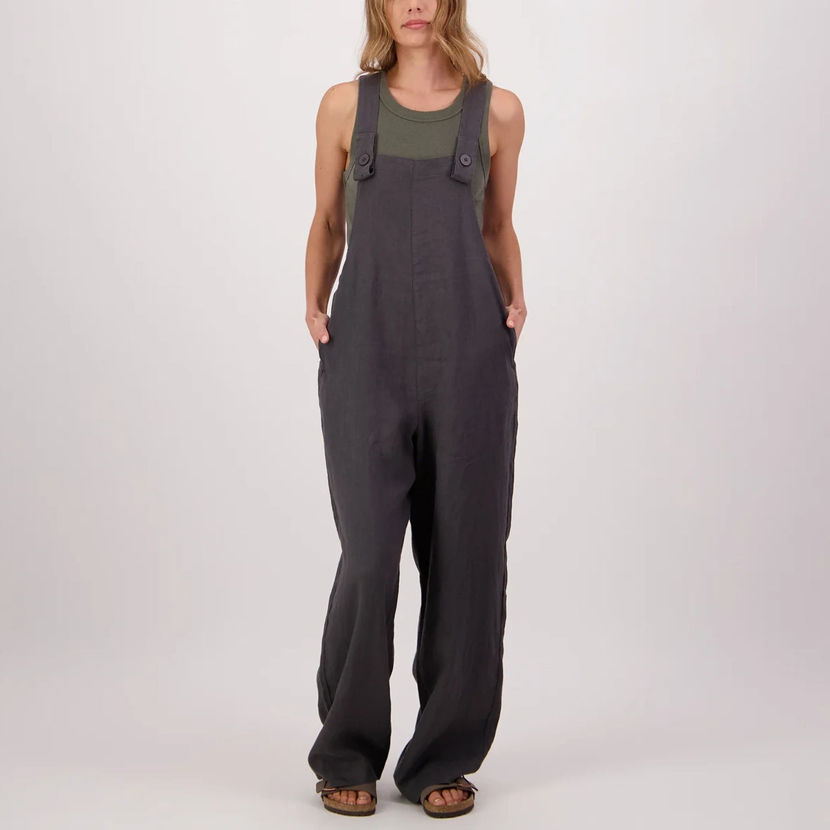 Swanndri Womens Julia Linen Dungarees