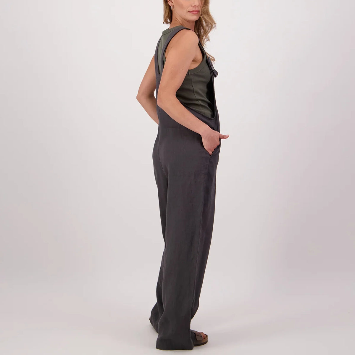 Swanndri Womens Julia Linen Dungarees