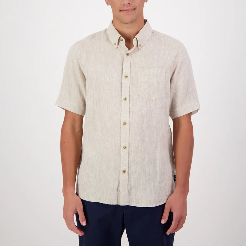Swanndri Mens Humber Short Sleeve Linen Shirt