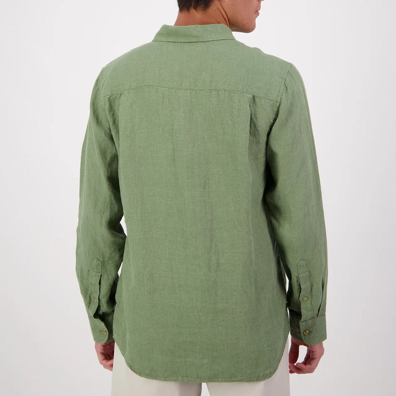 Swanndri Mens Puhoi Linen Long Sleeve Shirt