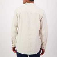 Swanndri Mens Puhoi Linen Long Sleeve Shirt