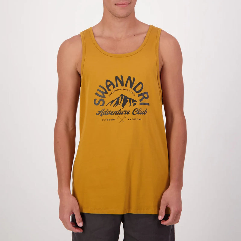 Swanndri Mens Mountain Top Printed Singlet