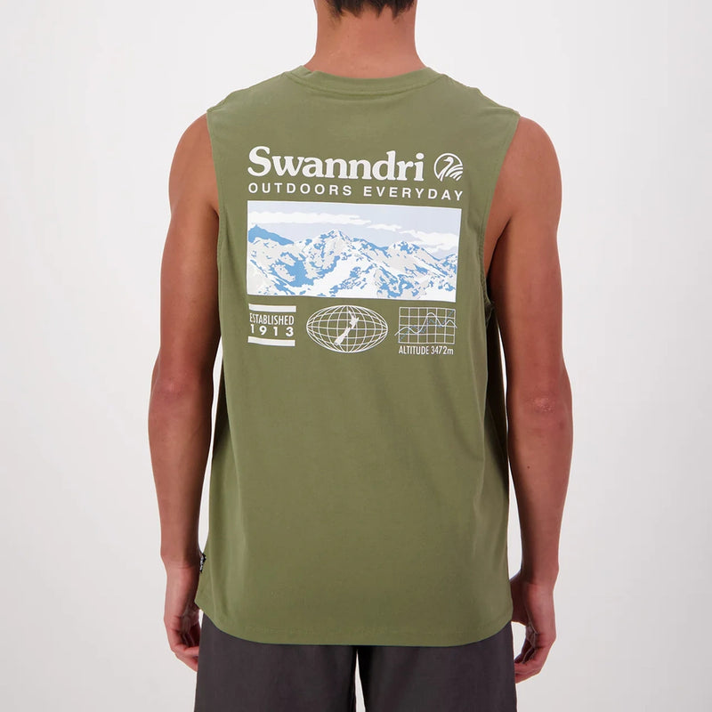 Swanndri Mens Southern Alps Printed Tank