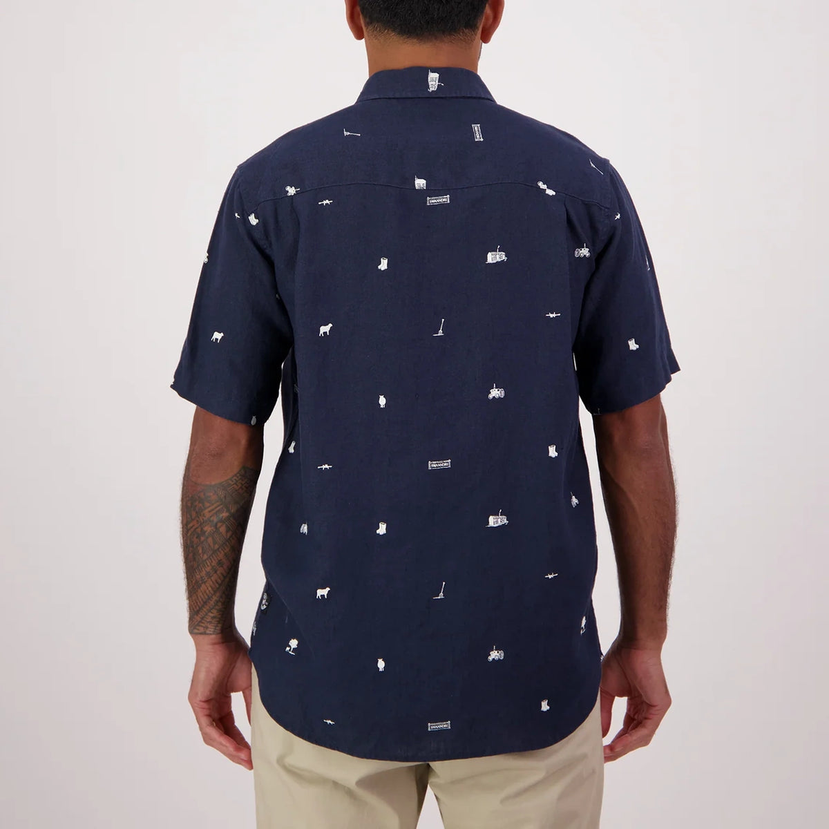 Swanndri Mens Farm Vibes Linen Short Sleeve Shirt