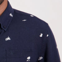 Swanndri Mens Farm Vibes Linen Short Sleeve Shirt
