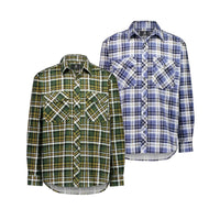 Swanndri Mens Egmont Full Button Flannelette Shirt Twin Pack