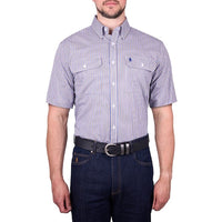 Thomas Cook Mens Wentworth Check 2 Pocket Short Sleeve Shirt