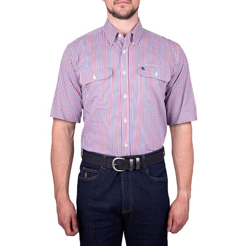 Thomas Cook Mens Wentworth Check 2 Pocket Short Sleeve Shirt