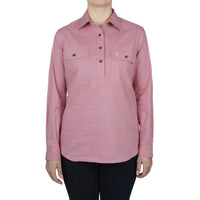 Thomas Cook Womens Stretch Drill Half Placket Long Sleeve Shirt