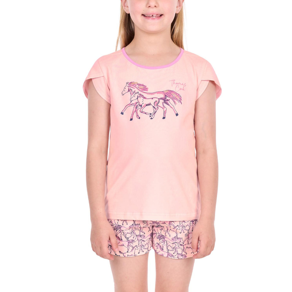 Thomas Cook Girls Running Horses Glow in the Dark PJs