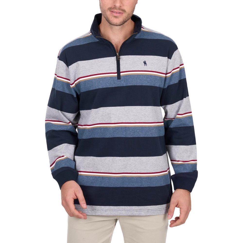 Thomas Cook Mens Nathan 1/4 Zip Stripe Rugby