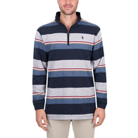 Thomas Cook Mens Nathan 1/4 Zip Stripe Rugby