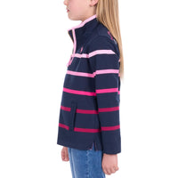 Thomas Cook Girls Gemma 1/4 Zip Stripe Rugby
