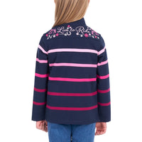 Thomas Cook Girls Gemma 1/4 Zip Stripe Rugby