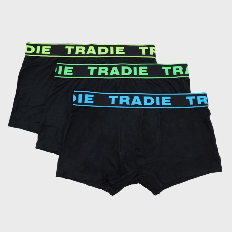 Tradie Mens 3 Pack Bamboo Fitted Trunks