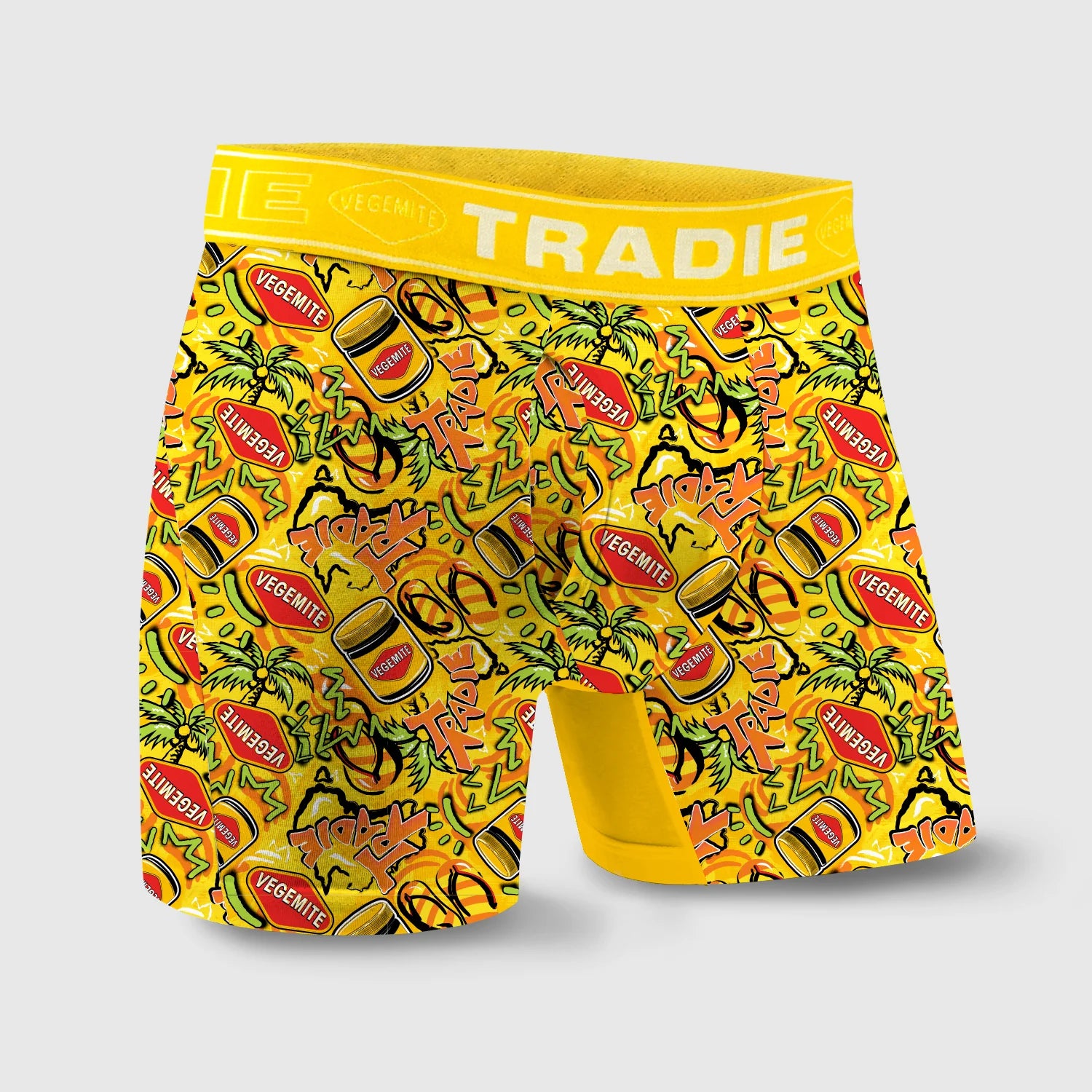Tradie Mens Bamboo No Chafe Mid Leg Trunk