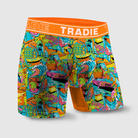 Tradie Mens Bamboo No Chafe Mid Leg Trunk