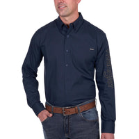 Wrangler® Mens Brad Logo Button Down Long Sleeve Shirt