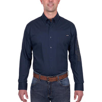 Wrangler® Mens Brad Logo Button Down Long Sleeve Shirt