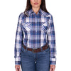 Wrangler® Womens Peyton Check Western Long Sleeve Shirt