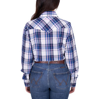 Wrangler® Womens Peyton Check Western Long Sleeve Shirt