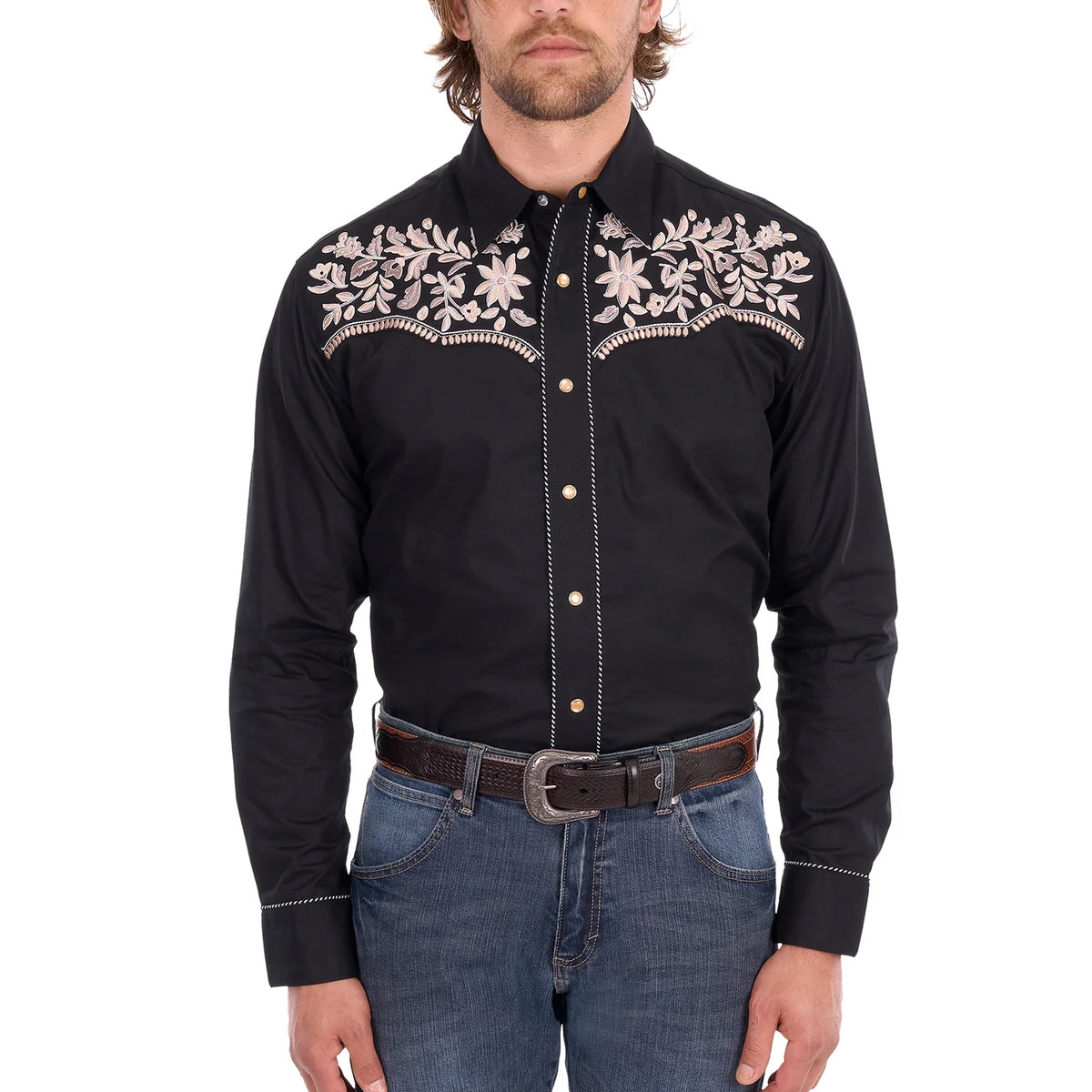 Wrangler® Mens Anthony Embroidered Long Sleeve Shirt