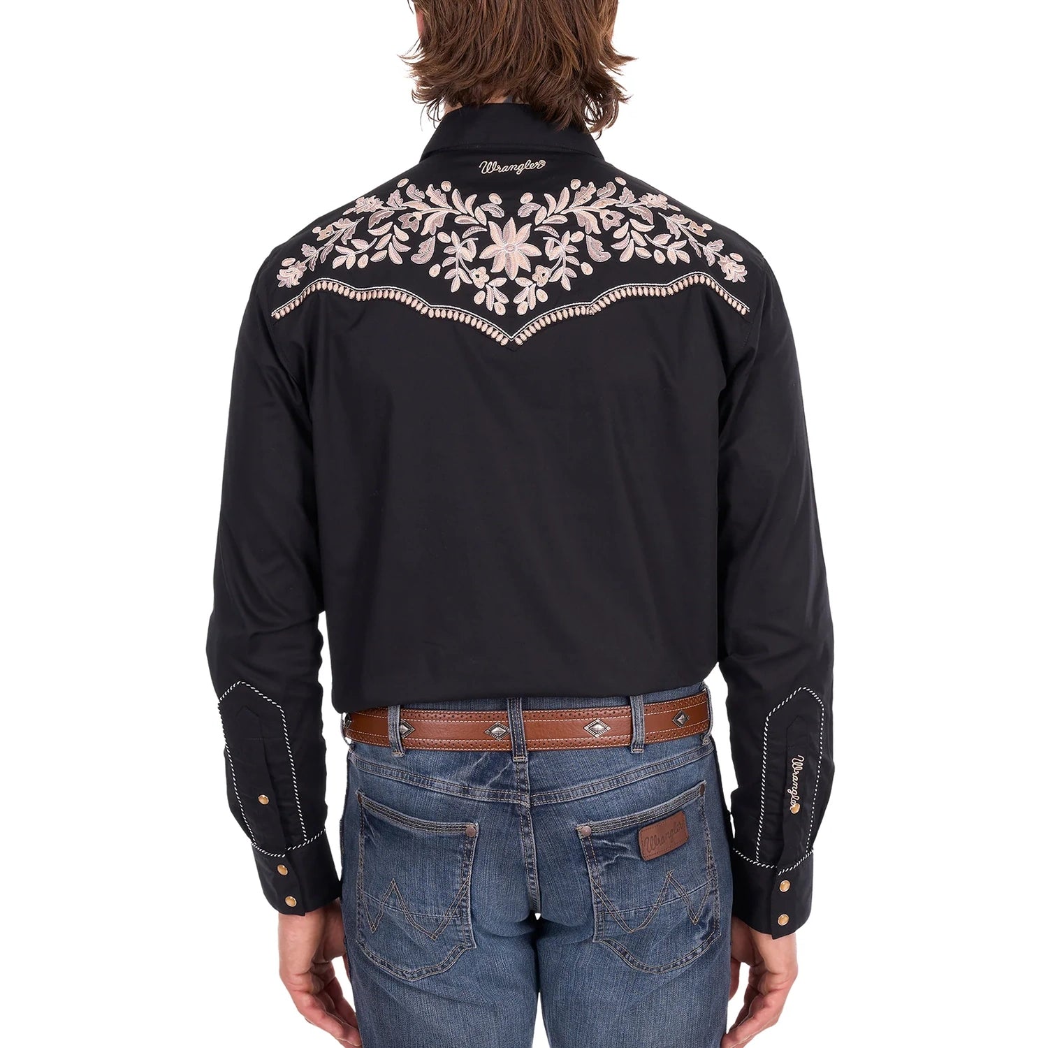 Wrangler® Mens Anthony Embroidered Long Sleeve Shirt
