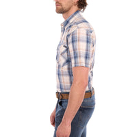 Wrangler® Mens Adrian Check Western Short Sleeve Shirt